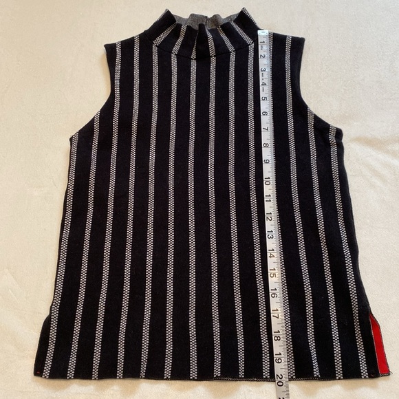 Moth Anthropologie Striped Sleeveless Mock Neck Tank Top - Black and White XS - Picture 7 of 9
